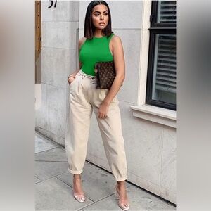 Women’s Basic Sexy Sleeveless Racer Back Halter Neck Bodysuit Tank Top